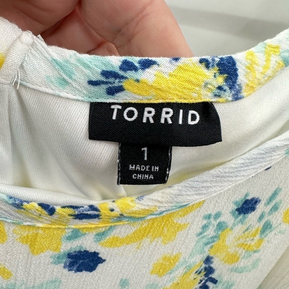 TORRID pastel woman midi summer cheerful floral cottagecore dress 1X - Picture 12 of 13
